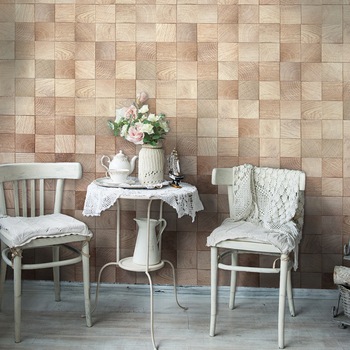 Fototapet vlies - Wooden geometry - 50 x 1000 cm Fototapet vlies - Wooden geometry - 50 x 1000 cm