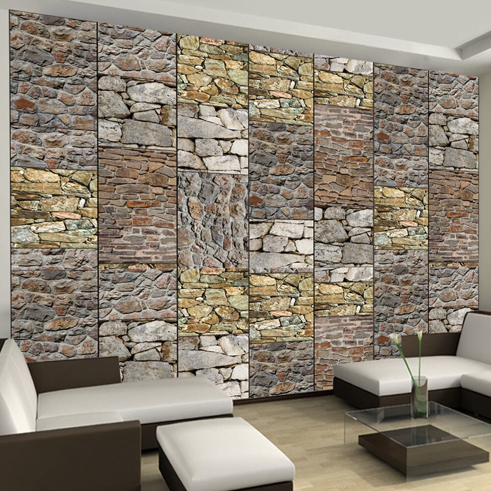 Fototapet vlies - Puzzle with stones - 50 x 1000 cm
