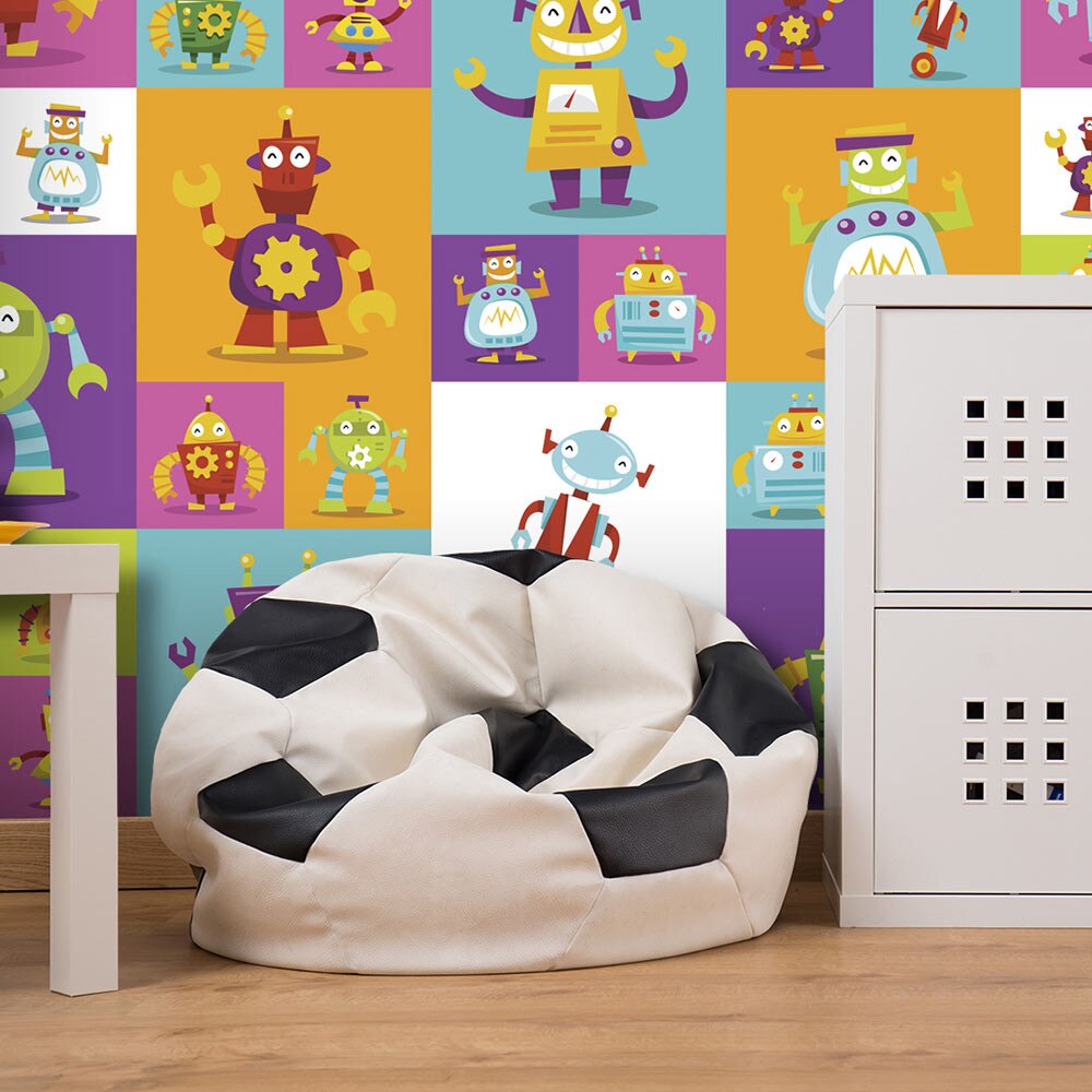 Fototapet vlies - Colorful Robots - 50 x 1000 cm