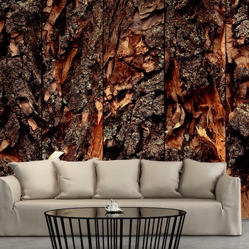 Fototapet vlies - Time Carved in the Tree - 50 x 1000 cm Fototapet vlies - Time Carved in the Tree - 50 x 1000 cm