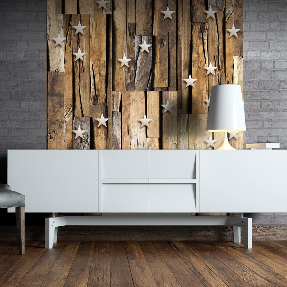 Fototapet vlies - Wooden Constellation - 50 x 1000 cm