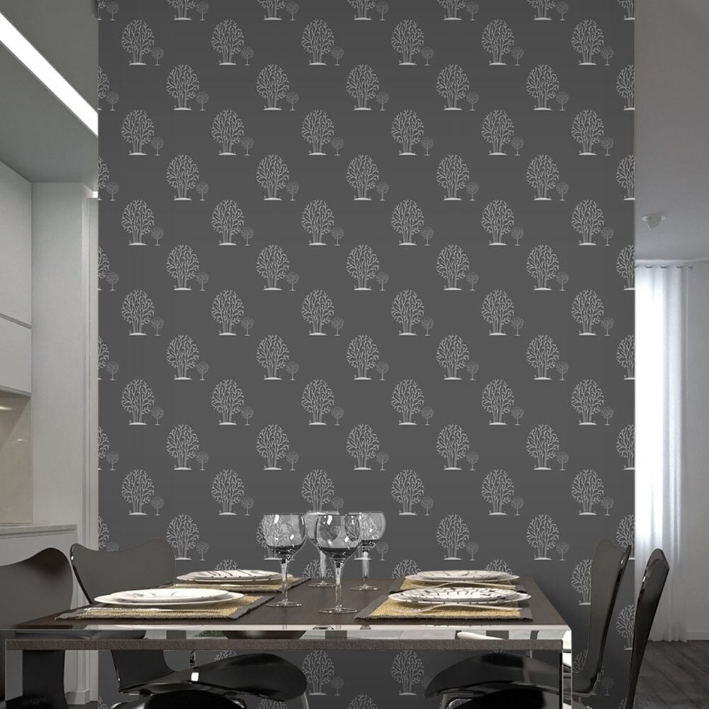 Fototapet vlies - Greyness of Trees - 50 x 1000 cm
