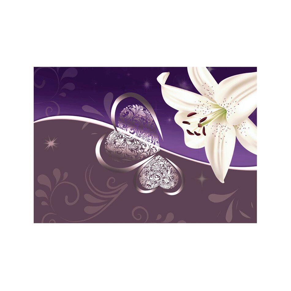 Fototapet vlies - Lily in nuante de violet - 300 x 210 cm