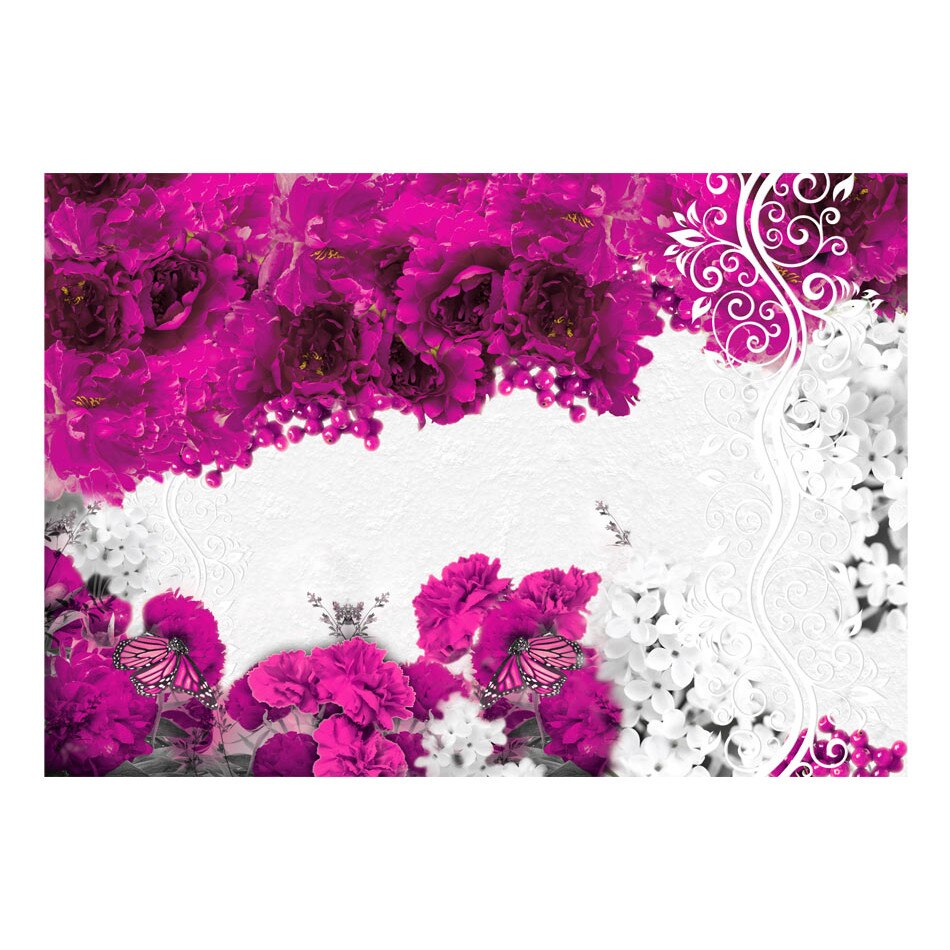 Fototapet vlies - Culorile primaverii: fuchsia - 350 x 245 cm