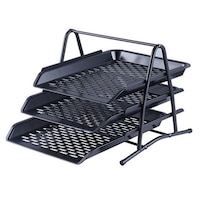 Set 3 tavite plastic, culisante, negru, suport plastic