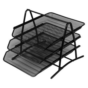 Set 3 tavite documente, Memoris Precious, orizontale, negru , metal mesh Set 3 tavite documente, Memoris Precious, orizontale, negru , metal mesh
