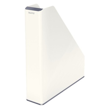 Suport vertical Leitz WOW documente, culori duale, gri/alb Suport vertical Leitz WOW documente, culori duale, gri/alb