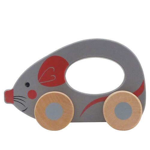 Jucarie de impins din lemn, Jouéco, Soarece