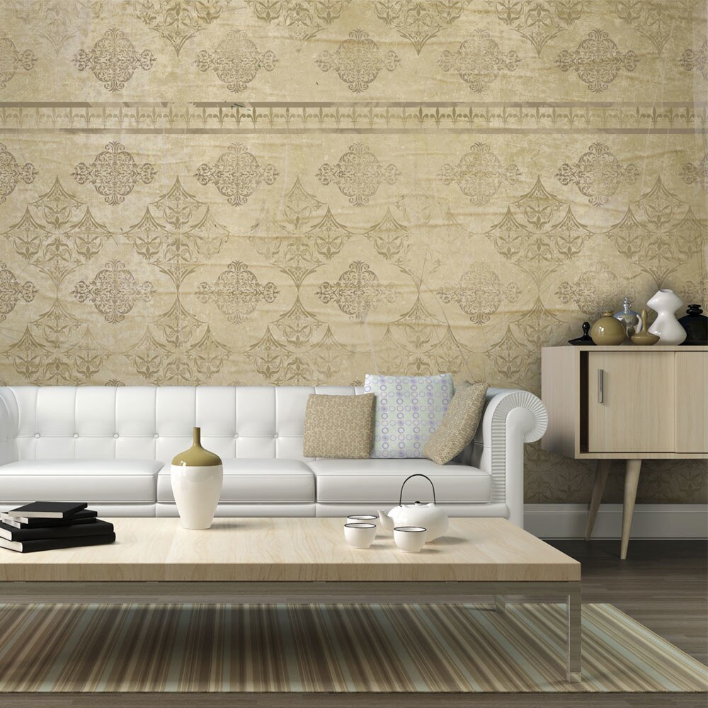 Fototapet vlies - Faded baroque wallpaper - 450 x 270 cm