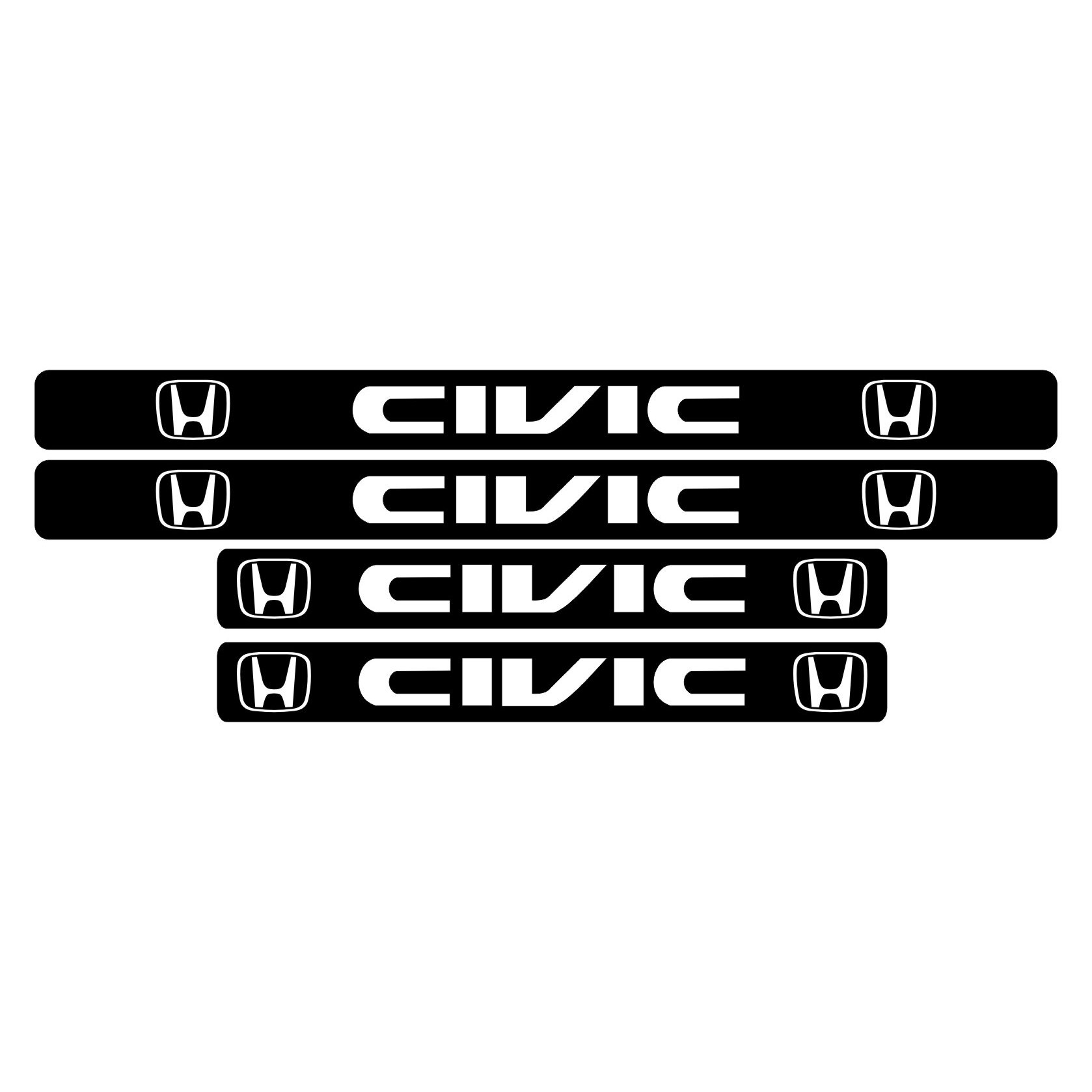 Set stickere praguri Honda Civic, sticker decorativ