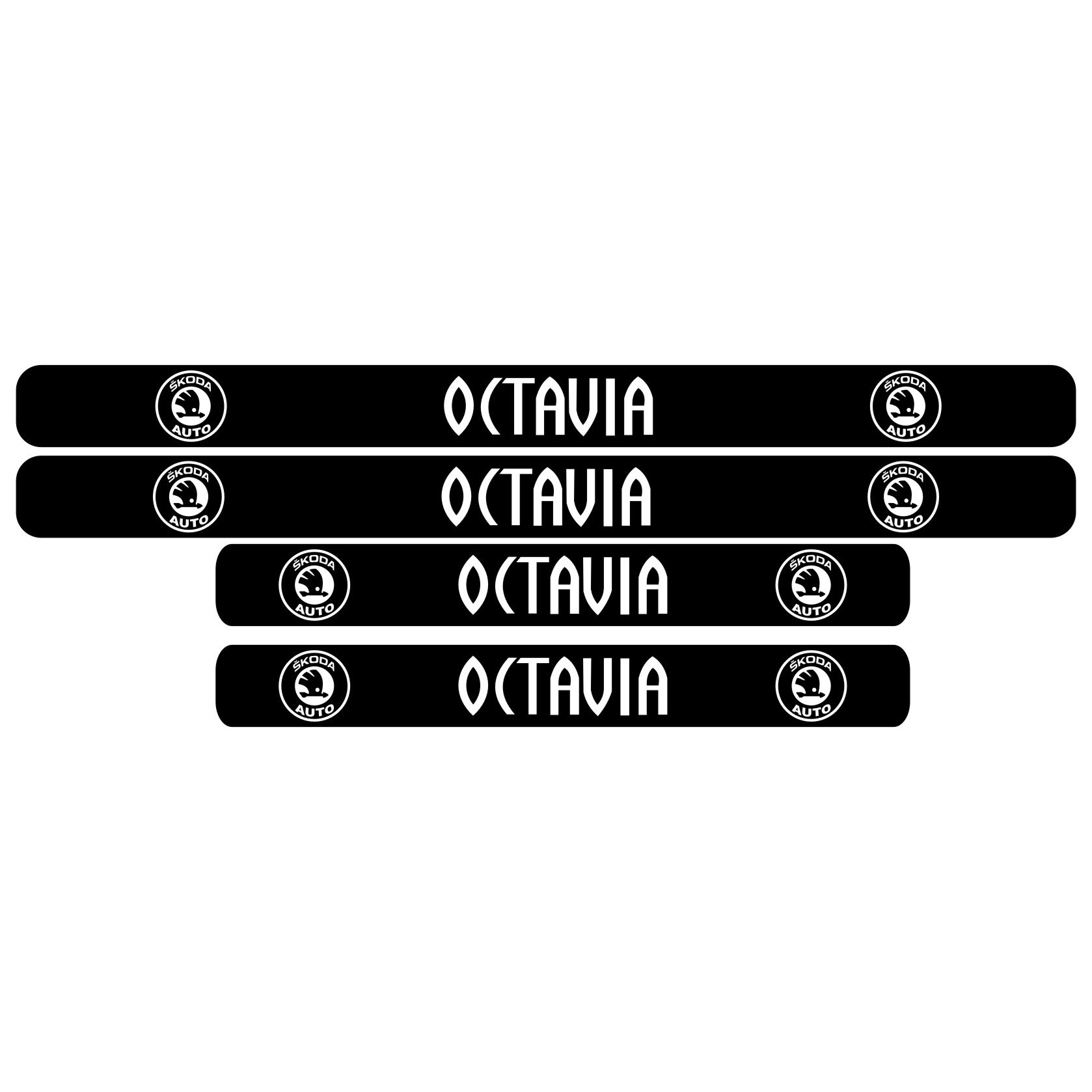 Set stickere praguri Octavia, sticker decorativ