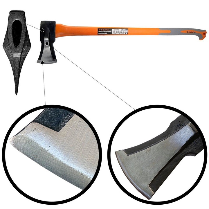 RICHMANN EXCLUSIVE C2585 Hasító fejsze, szál farokkal, csúszásgátló gumifogantyúval, 2 kg