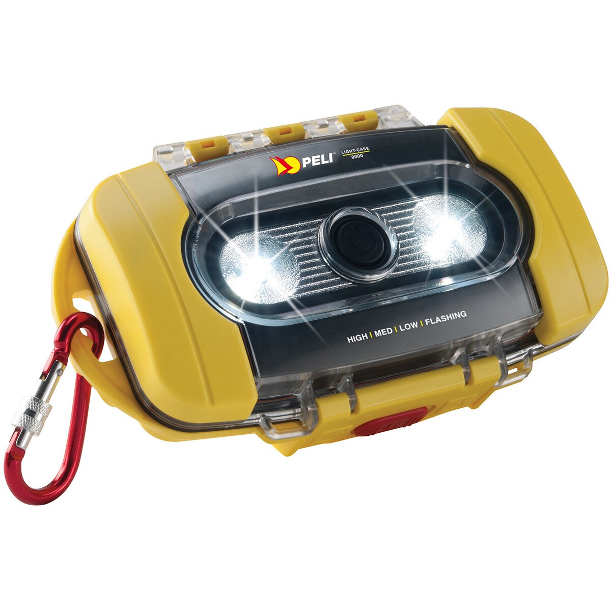 2in 1 Lampa camping led si Cutie protectie plutitoare Peli 9000 Light Case, 200 lumeni, galbena