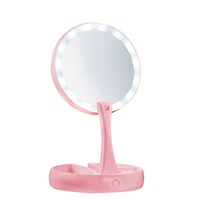 oglinda beyoutiful cu iluminare led pe ambele fete roz5 factor de mariredepozitare cosmeticealimentare usb sau baterii aa culoare roz imagen 51_0_
0