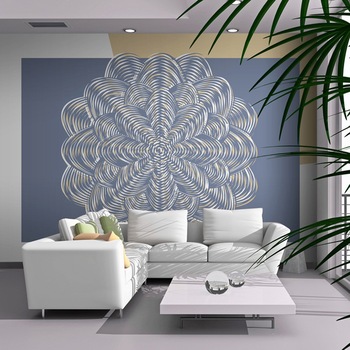 Fototapet vlies - White ornament - 350 x 270 cm Fototapet vlies - White ornament - 350 x 270 cm