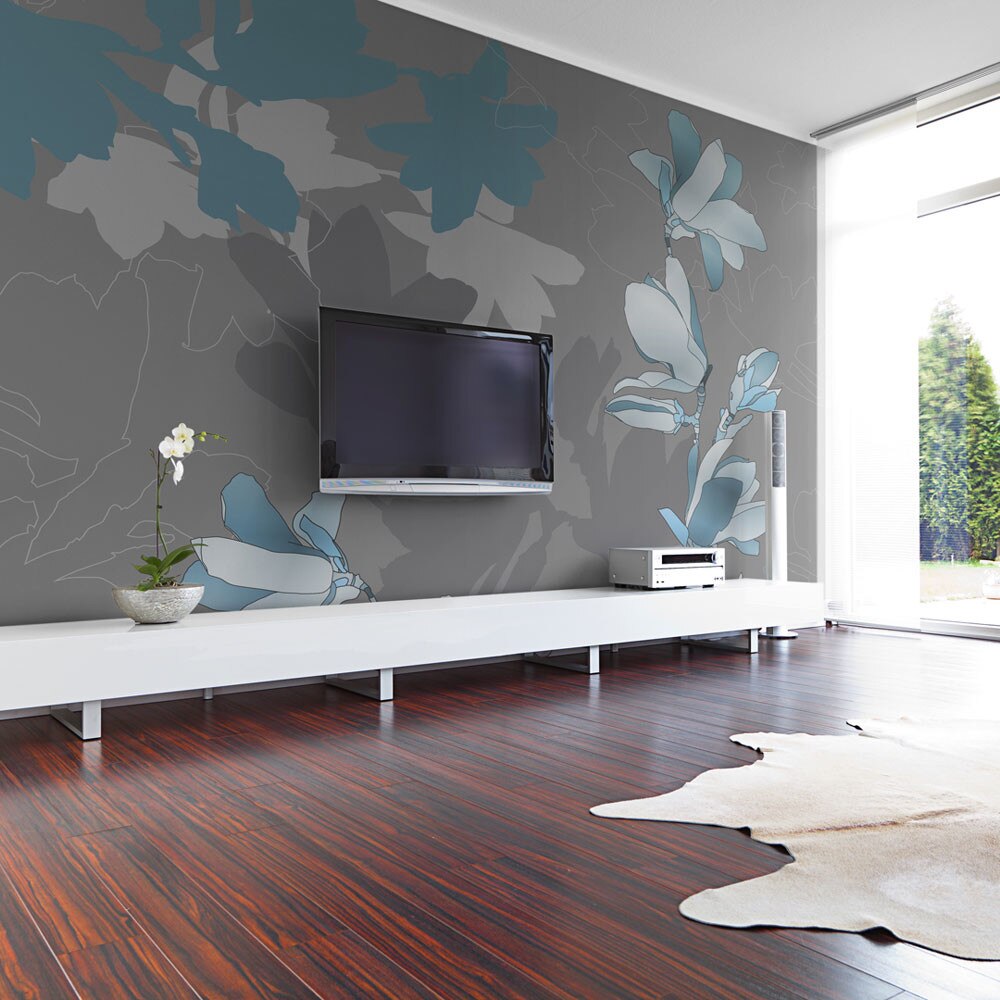 Fototapet vlies - Blue magnolias - 350 x 270 cm