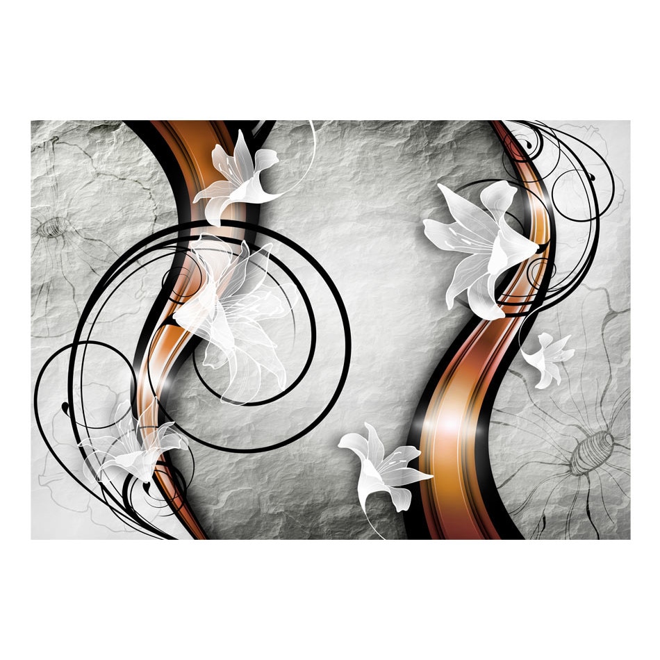 Fototapet vlies - Lily pe o piatra - 400 x 280 cm