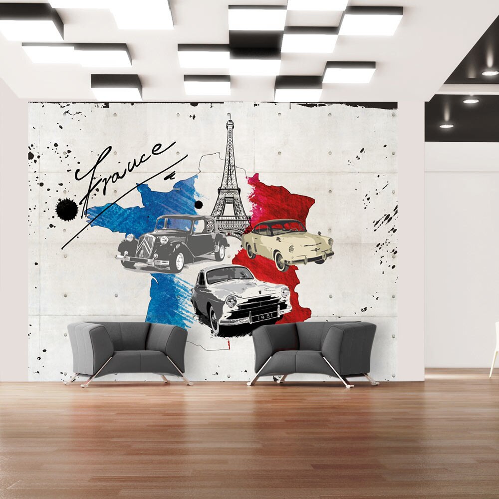 Fototapet vlies - Admirer of cars (France) - 350 x 270 cm