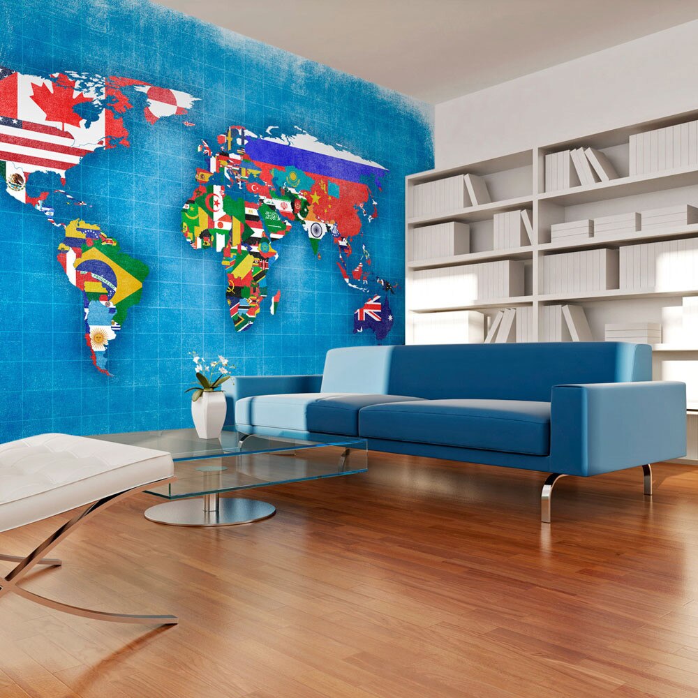 Fototapet vlies - Flags of countries - 350 x 270 cm