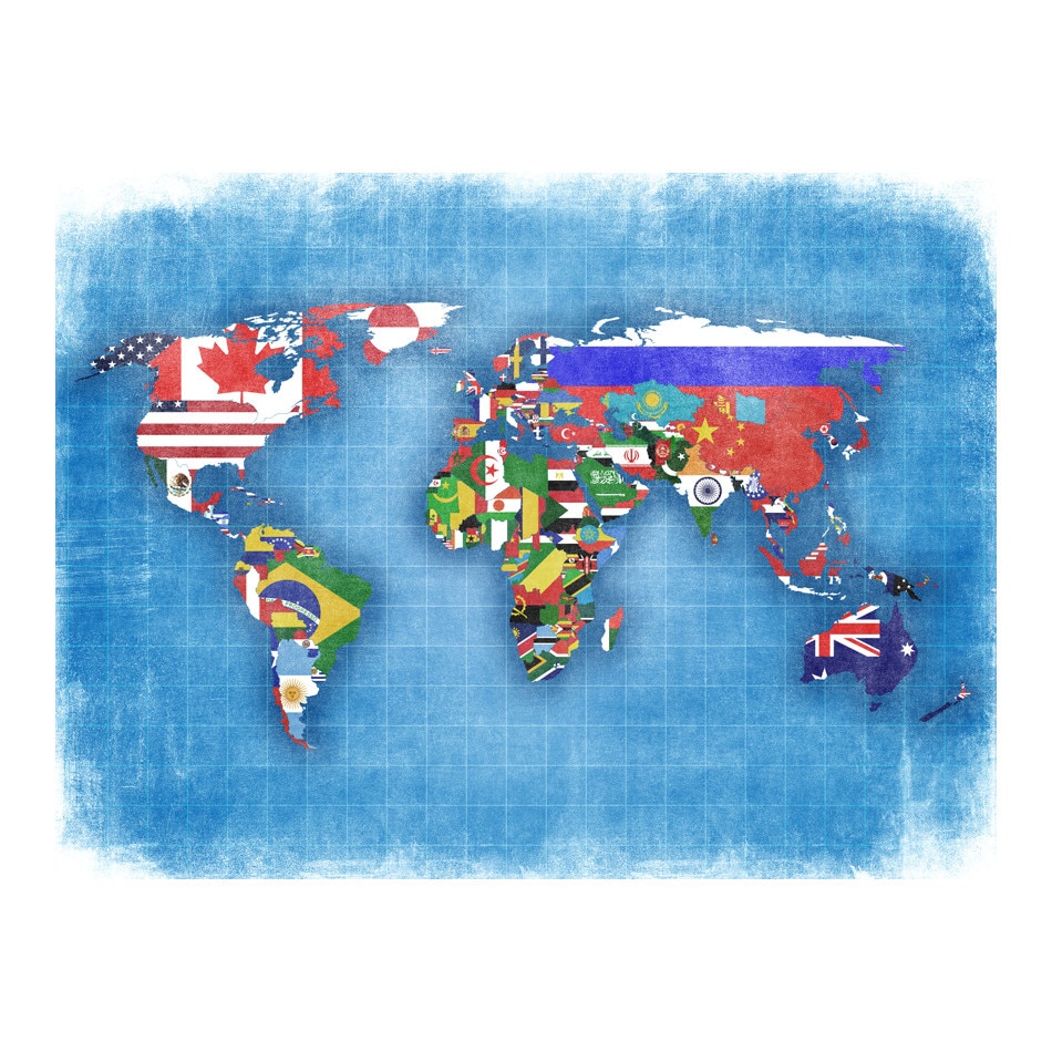 Fototapet vlies - Steaguri ale tarilor - 200 x 154 cm