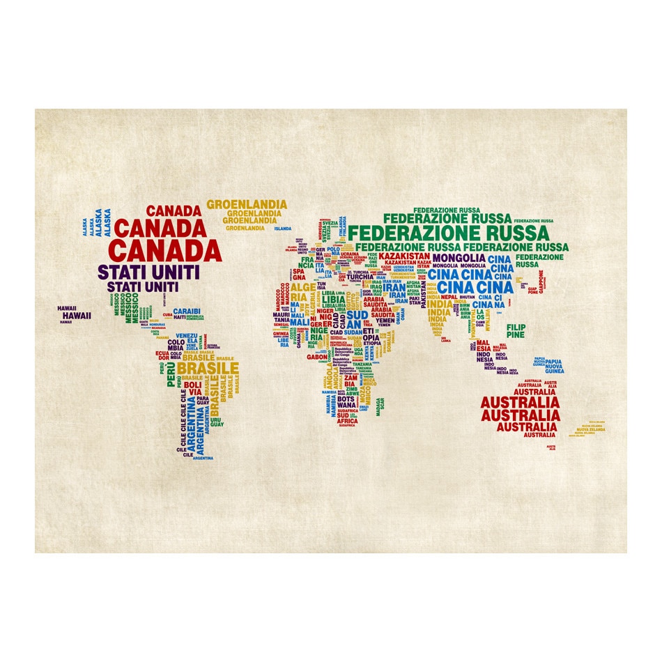 Fototapet vlies - Harta italiana - 250 x 193 cm