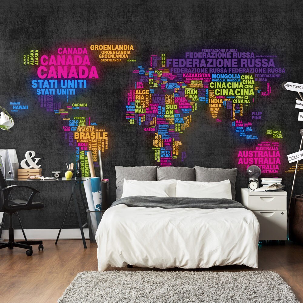 Fototapet vlies - map, Italian - colors - 350 x 270 cm