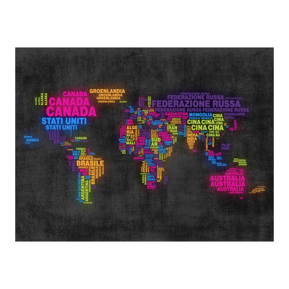 Fototapet vlies - Harta culori italiene - 250 x 193 cm