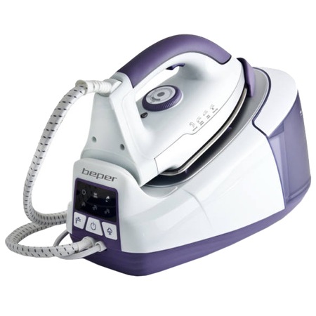 Statie de calcat cu aburi Beper 50.971 Matrix, 2400 W, 1.2 L, 4,5 bar, auto curatare, anti picurare, Mov/Alb
