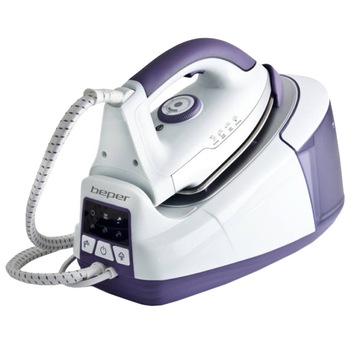 Statie de calcat cu aburi Beper 50.971 Matrix, 2400 W, 1.2 L, 4,5 bar, auto curatare, anti picurare, Mov/Alb Statie de calcat cu aburi Beper 50.971 Matrix, 2400 W, 1.2 L, 4,5 bar, auto curatare, anti picurare, Mov/Alb