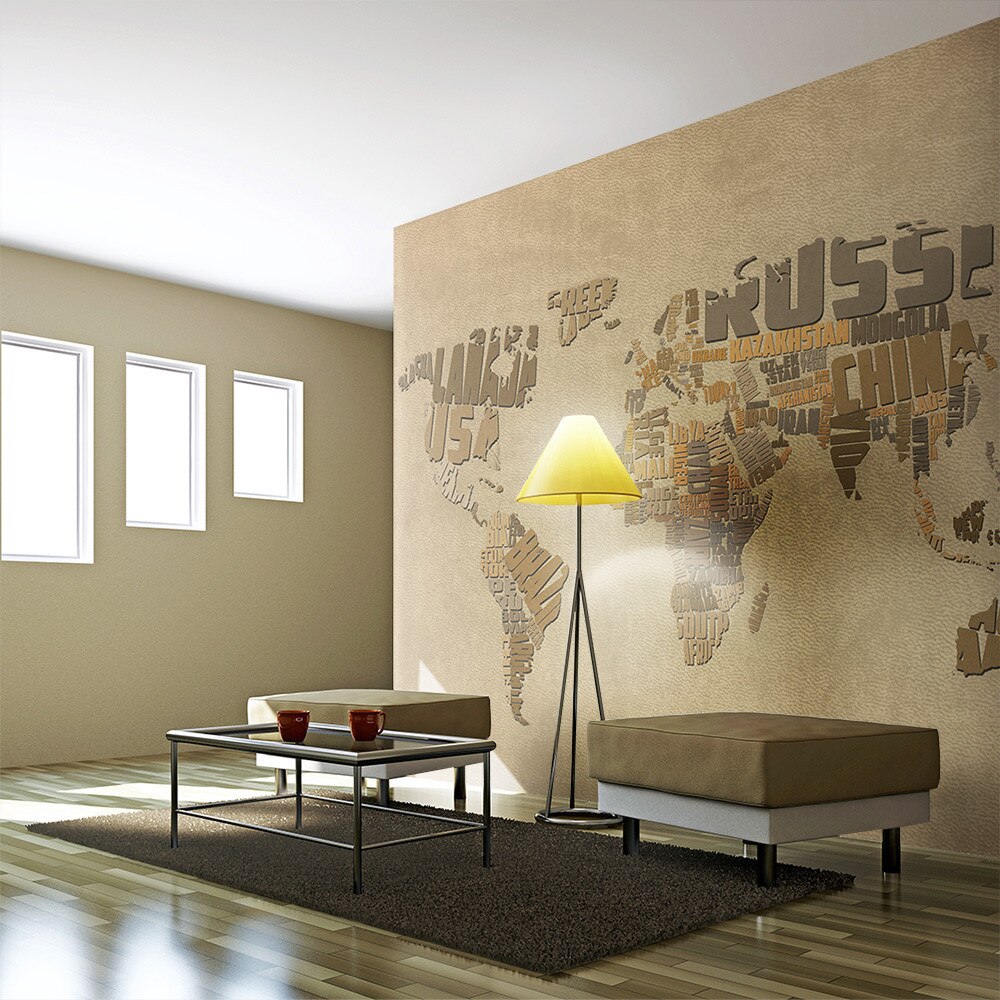 Fototapet vlies - Explorers' map of the World - 350 x 270 cm