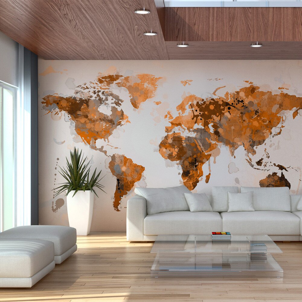 Fototapet vlies - World in brown shades - 450 x 270 cm