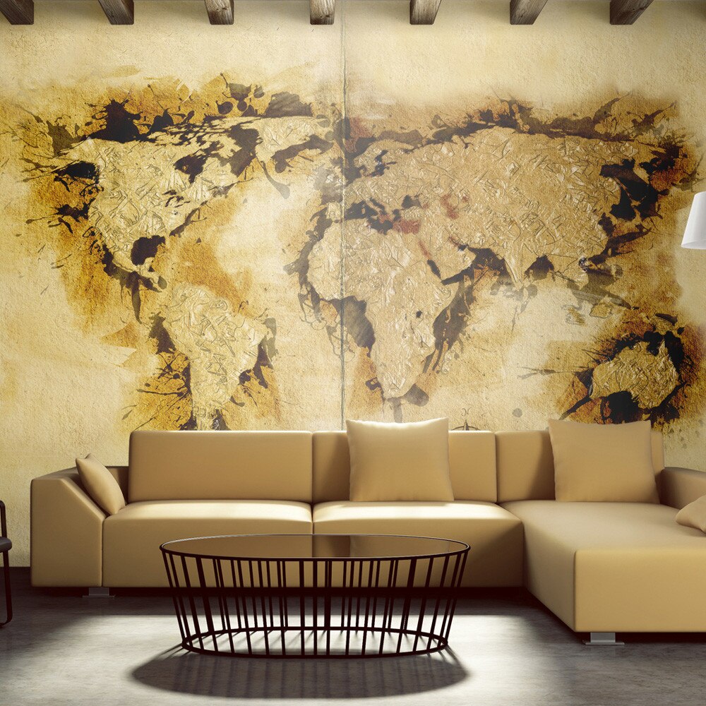 Fototapet vlies - Gold-diggers' map of the World - 450 x 270 cm