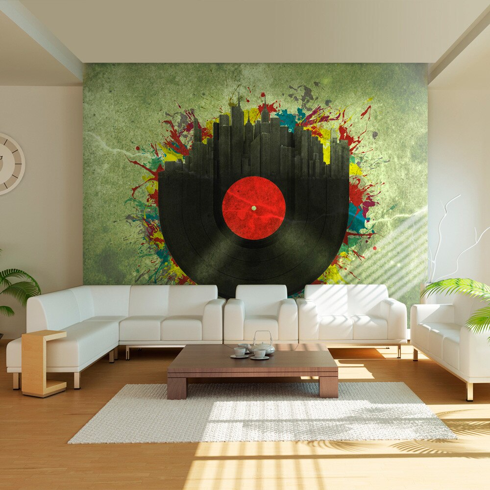 Fototapet vlies - Colorful melodies of the city - 350 x 270 cm