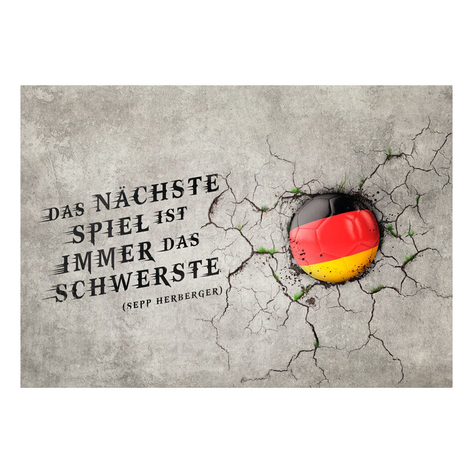 Fototapet vlies - Das nächste Spiel ist immer das schwerste Sepp Herberger - 350 x 245 cm