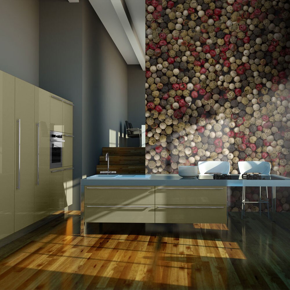 Fototapet vlies - Mosaic of colored pepper - 350 x 270 cm
