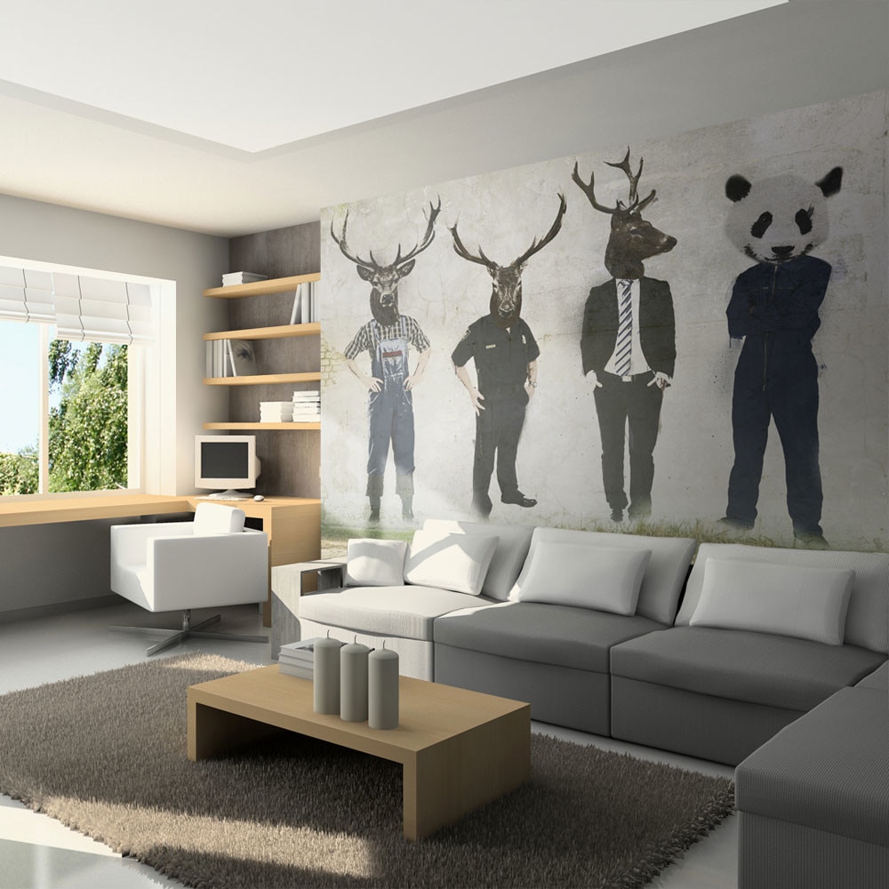 Fototapet vlies - Man or animal? - 350 x 270 cm