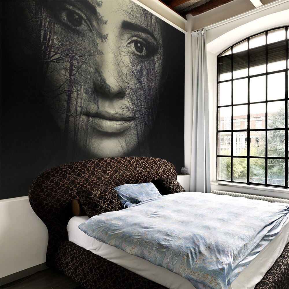Fototapet vlies - Forest mask - 350 x 270 cm