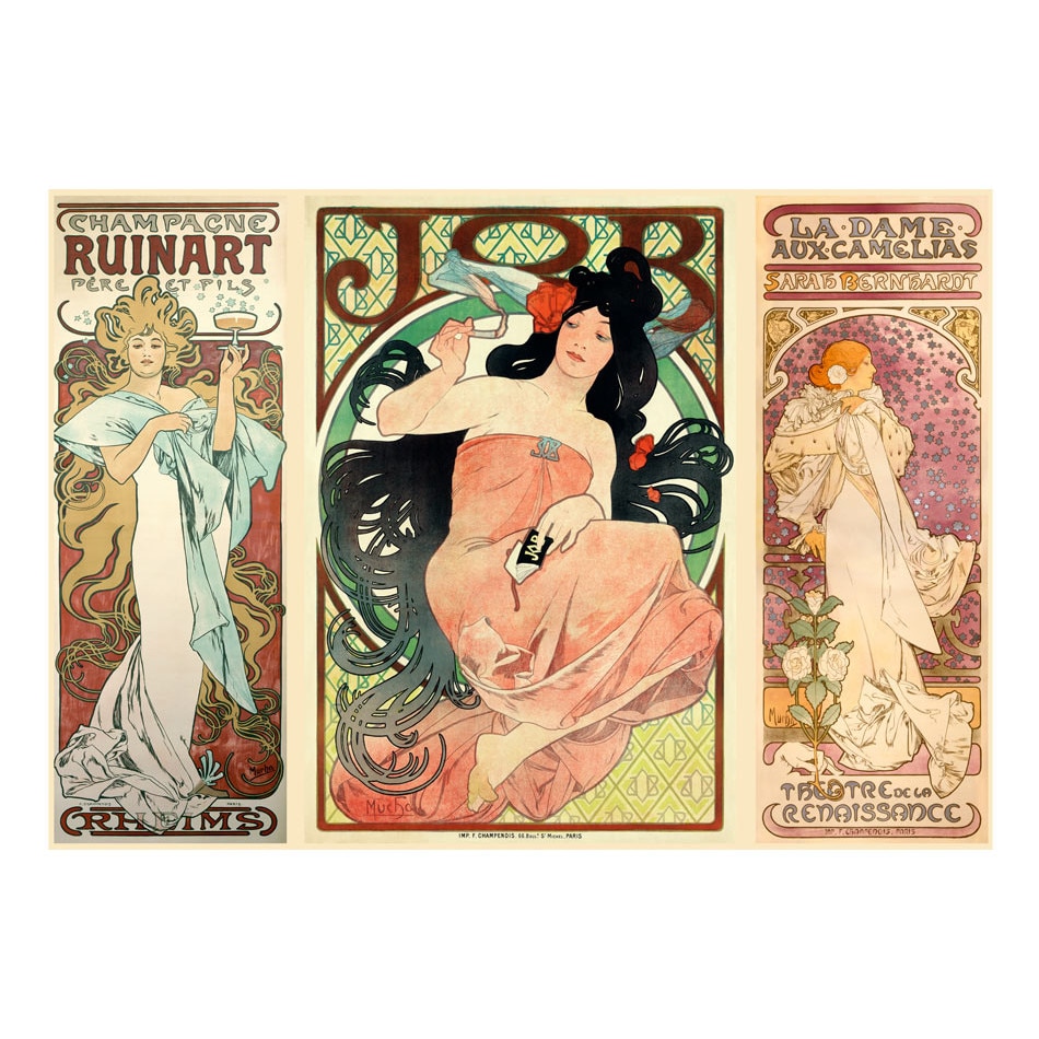Fototapet vlies - Alphonse Mucha. Femei - 400 x 280 cm