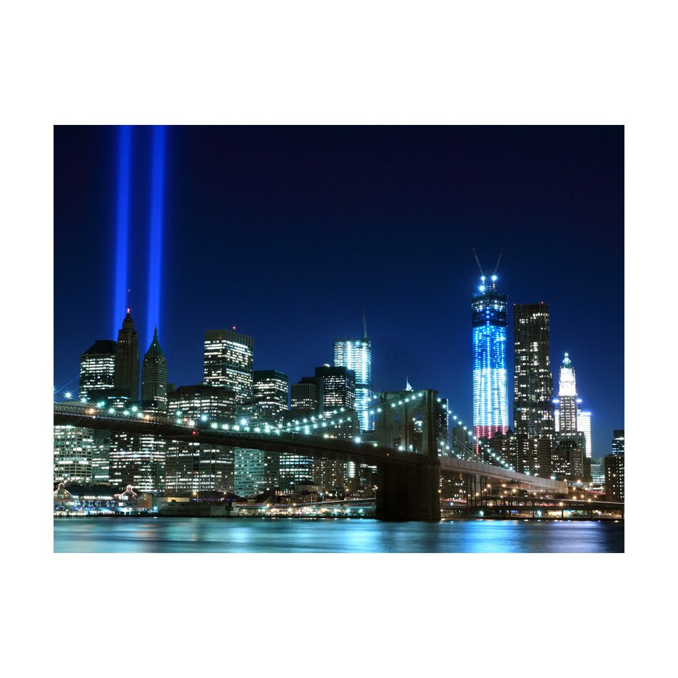 Fototapet vlies - Floodlights peste NYC - 400 x 309 cm