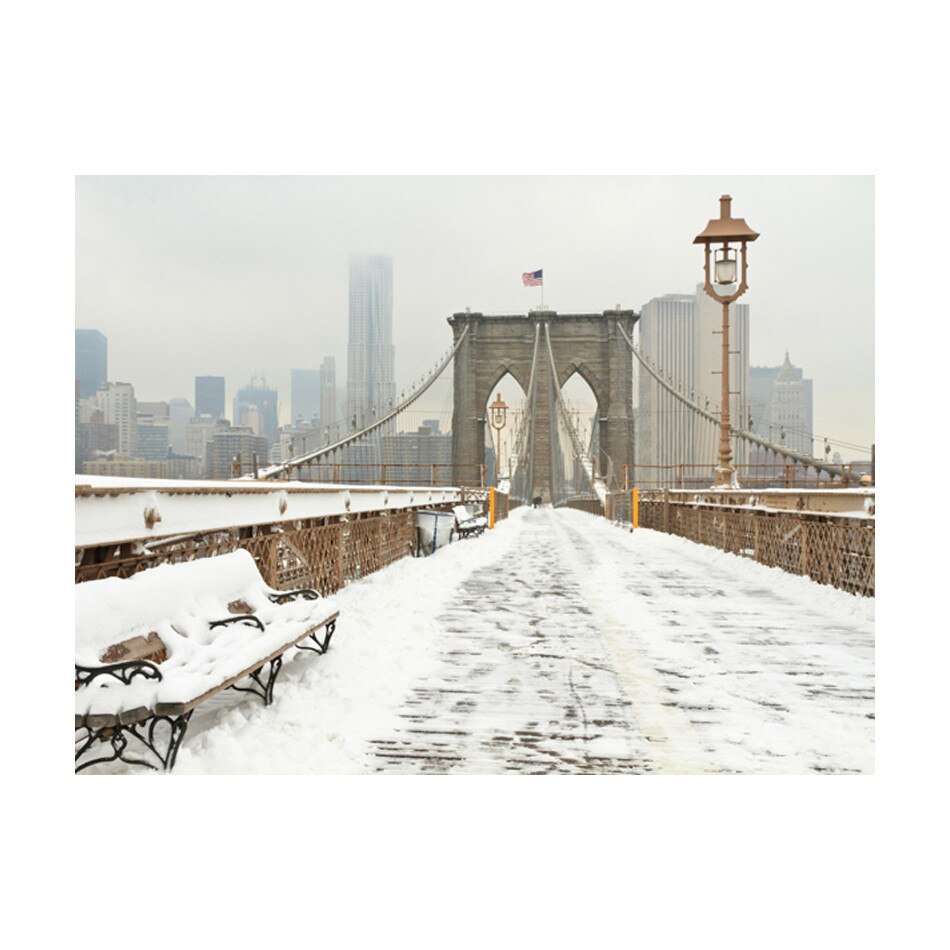Fototapet vlies - Podul acoperit de zapada din New York - 300 x 231 cm