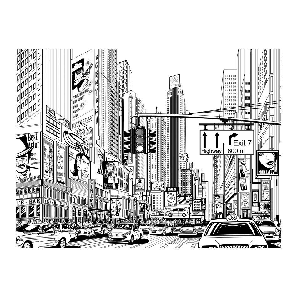 Fototapet vlies - Strada din orasul New York - 350 x 270 cm