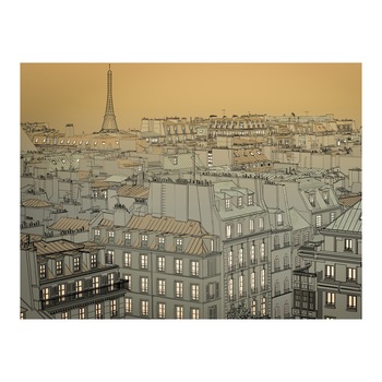 Fototapet vlies - Noapte buna Paris! - 300 x 231 cm Fototapet vlies - Noapte buna Paris! - 300 x 231 cm