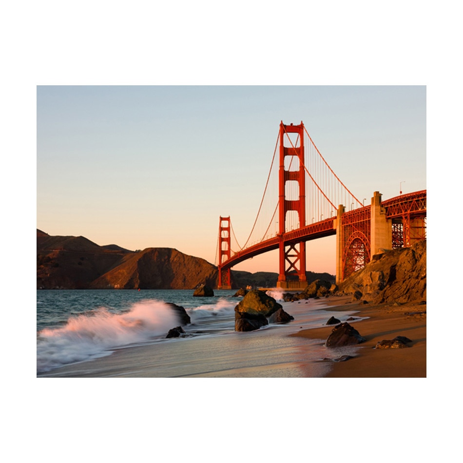 Fototapet vlies - Golden Gate Bridge apus de soare San Francisco - 400 x 309 cm