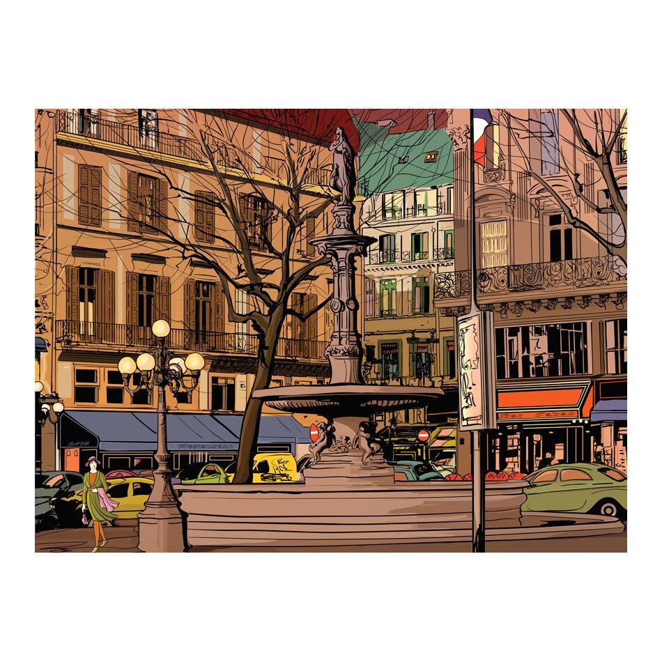 Fototapet vlies - Mergeti prin patratul francez - 250 x 193 cm