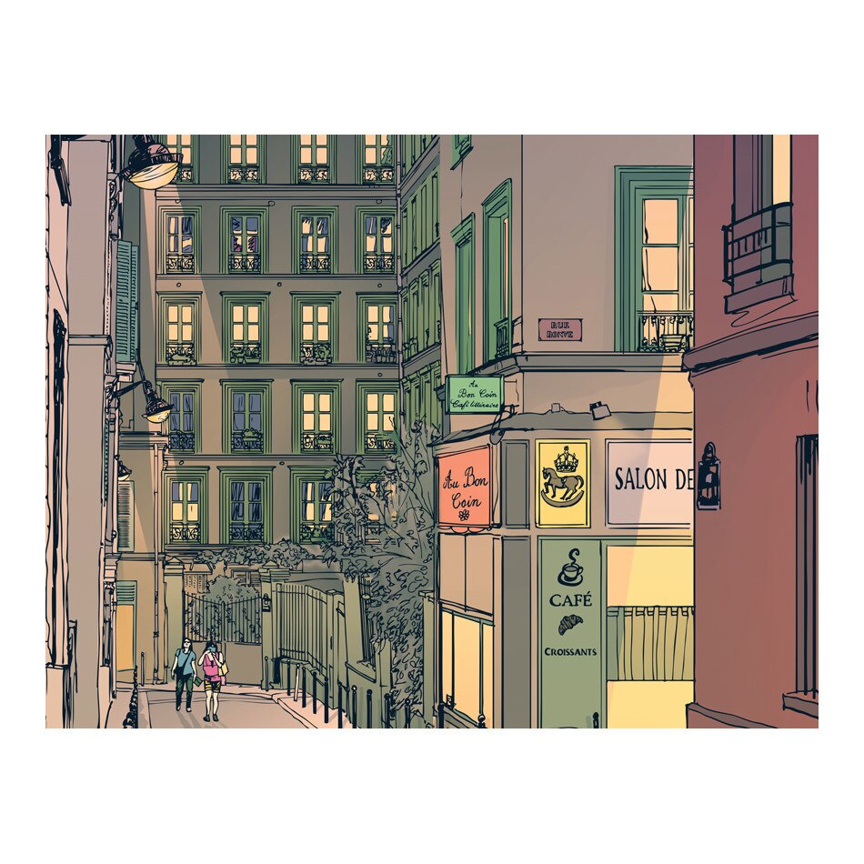 Fototapet vlies - Mic dejun in Paris - 200 x 154 cm