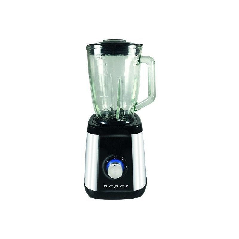 Blender de masa 600 W, capacitate 1.5 L, functie pulse, 2 niveluri de putere, carcasa din otel inoxidabil, Beper, BP.602