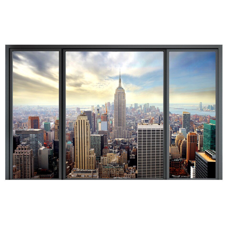 Fototapet vlies - Orasul din spatele sticlei - 400 x 280 cm