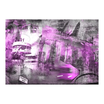 Fototapet vlies - Berlin colaj violet - 400 x 280 cm Fototapet vlies - Berlin colaj violet - 400 x 280 cm