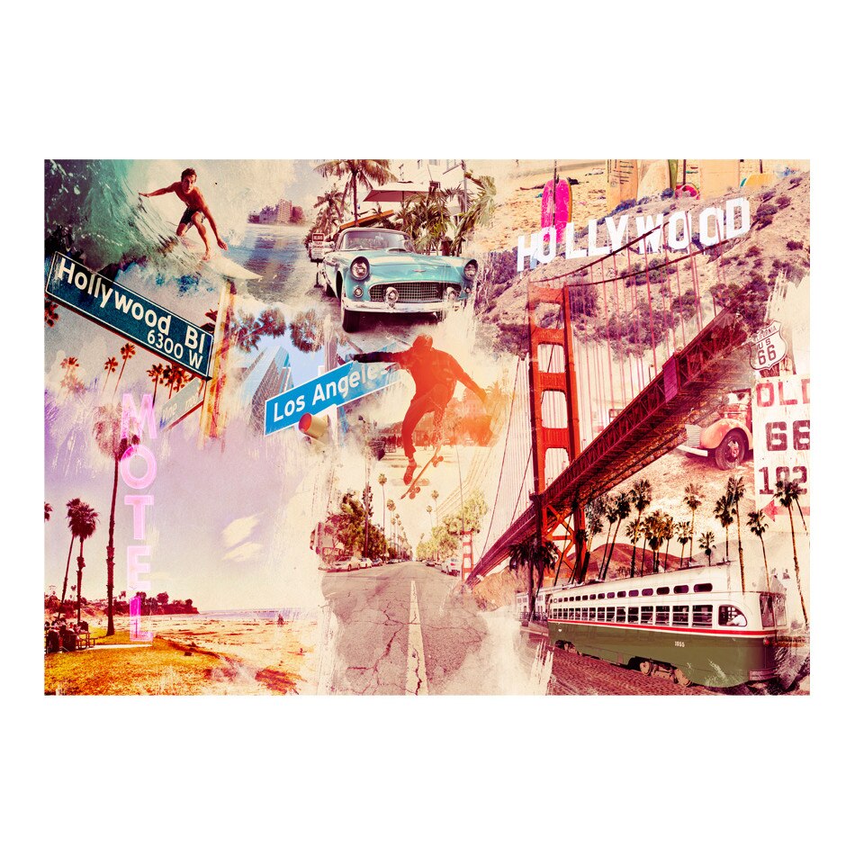 Fototapet vlies - Hollywood Miami Los Angeles ... - 350 x 245 cm
