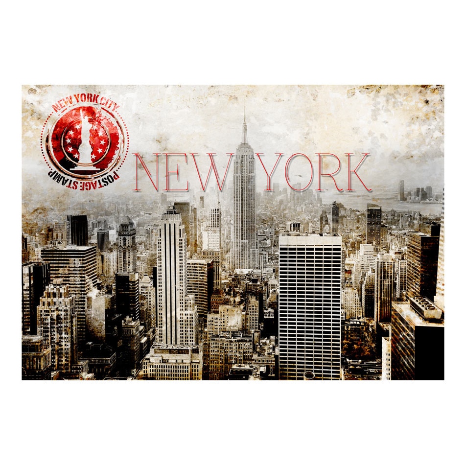 Fototapet vlies - New York POST AGE STAMP - 400 x 280 cm